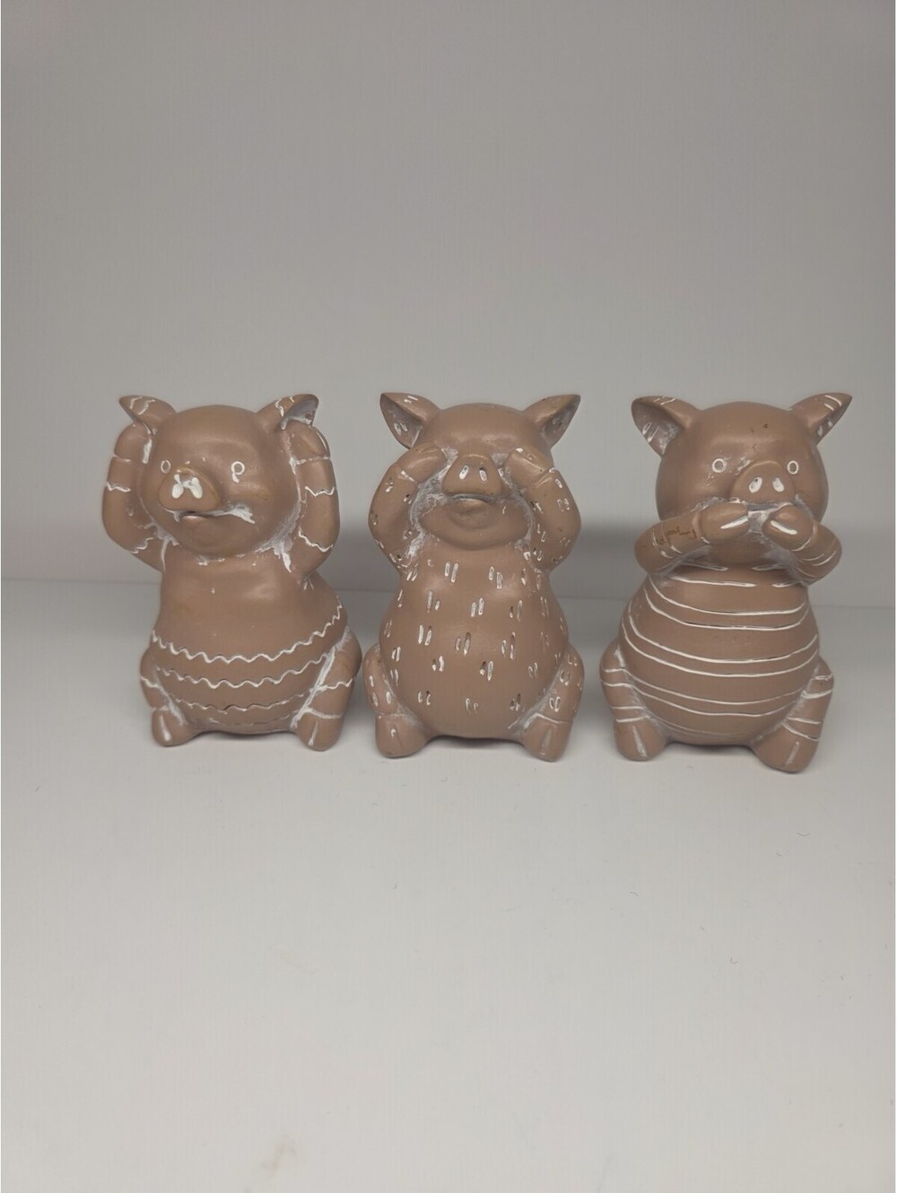 Farmhouse County Pigs Hear No Evil, See No Evil, Speak No Evil Piglets